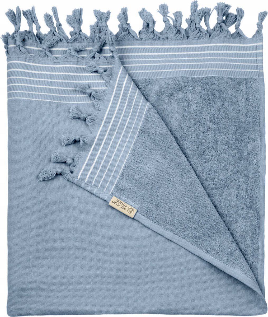 DWUSTRONNY XXL ręcznik HAMMAM Hamam 200x200cm WALRA Blue do sauny na plażę