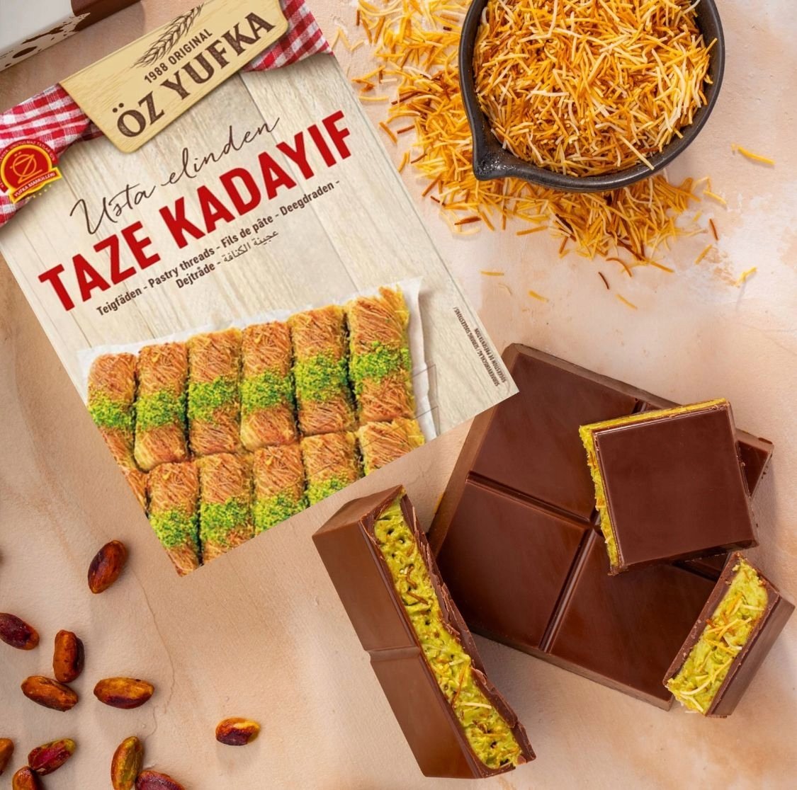KADAYIF KATAIFI KADAIFY CAKE FOR DUBAI CHOCOLATE - LARGE PACK 400 gr