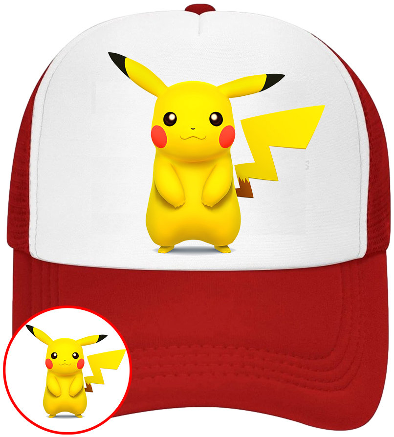 CZAPKA Z DASZKIEM POKEMON PIKACHU DLA DZIECI SIATKA