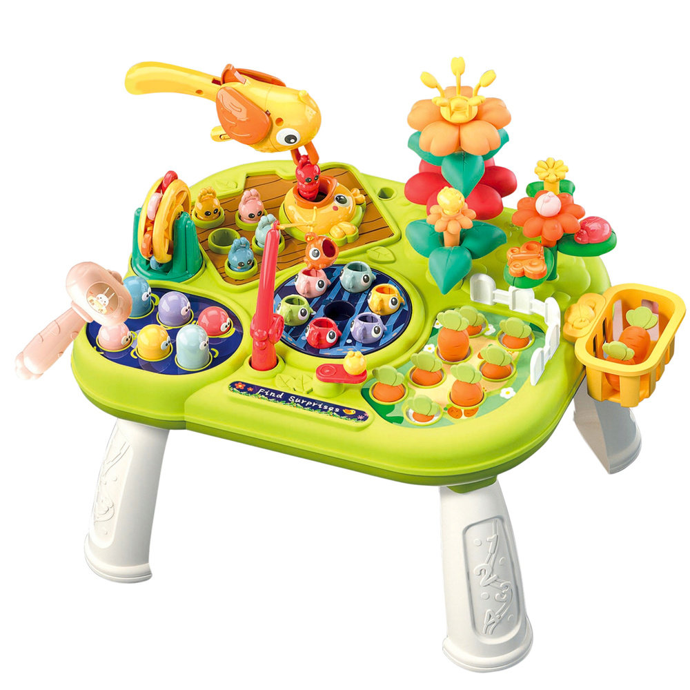 KOLOROWY STOLIK INTERAKTYWNY DLA MALUCHA GRY ZRĘCZNOŚCIOWE