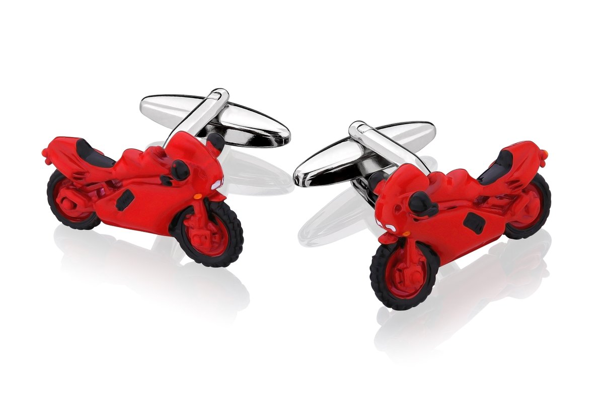 Spinki do mankietów Czerwony motor SD-1460