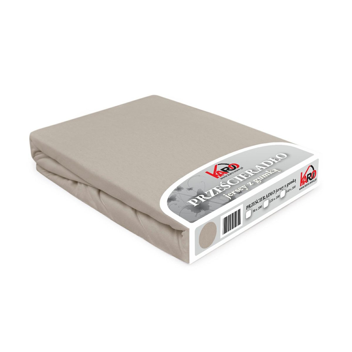 Prześcieradło jersey z gumką 120x200 kakaowe Constance KARO