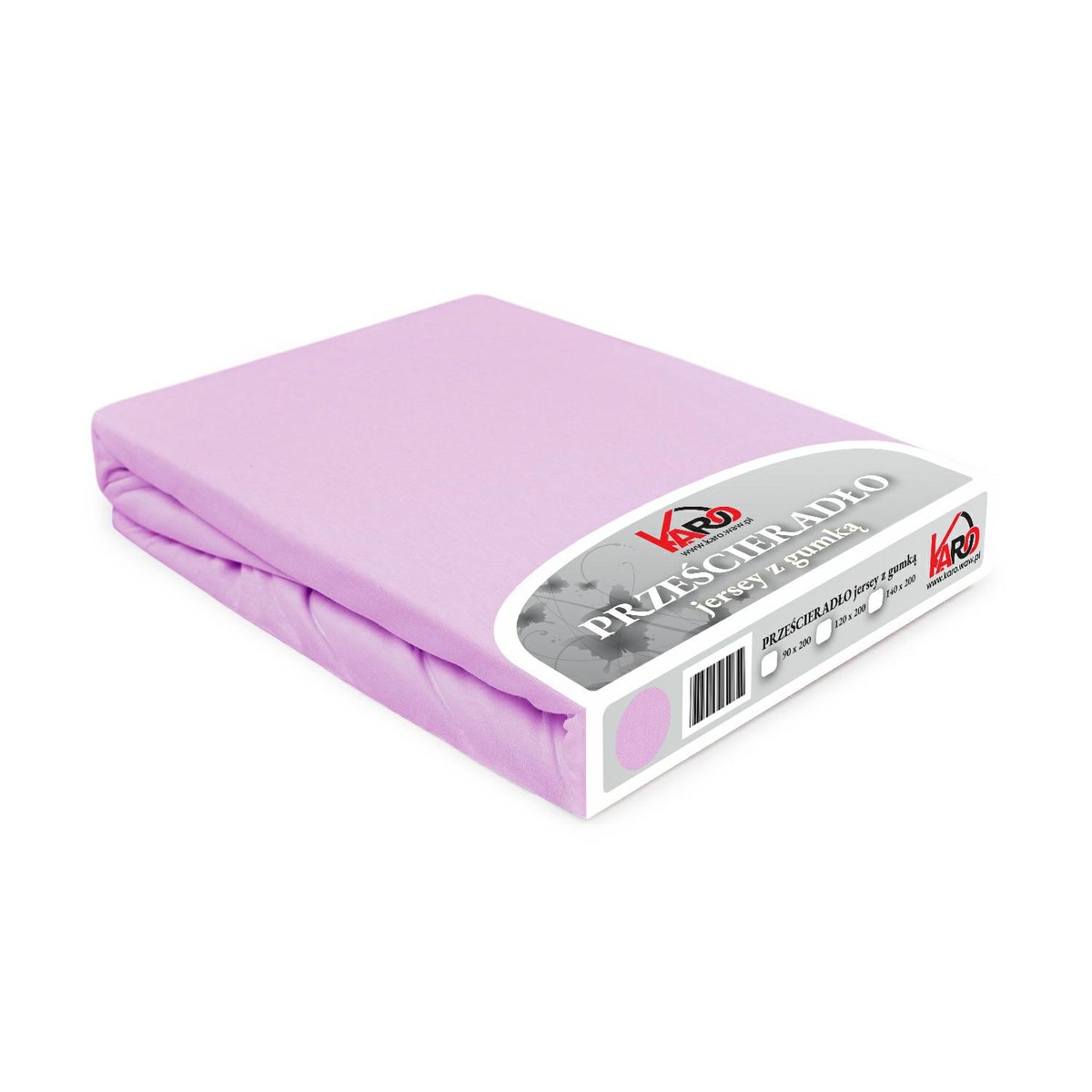 Prześcieradło jersey z gumką 120x200 wrzosowe Constance KARO