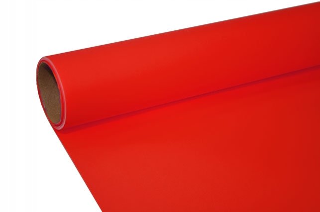Folio-papier celofanowa florystyczna rolka 9y 50 cm wzór SATYNA CZERWONY