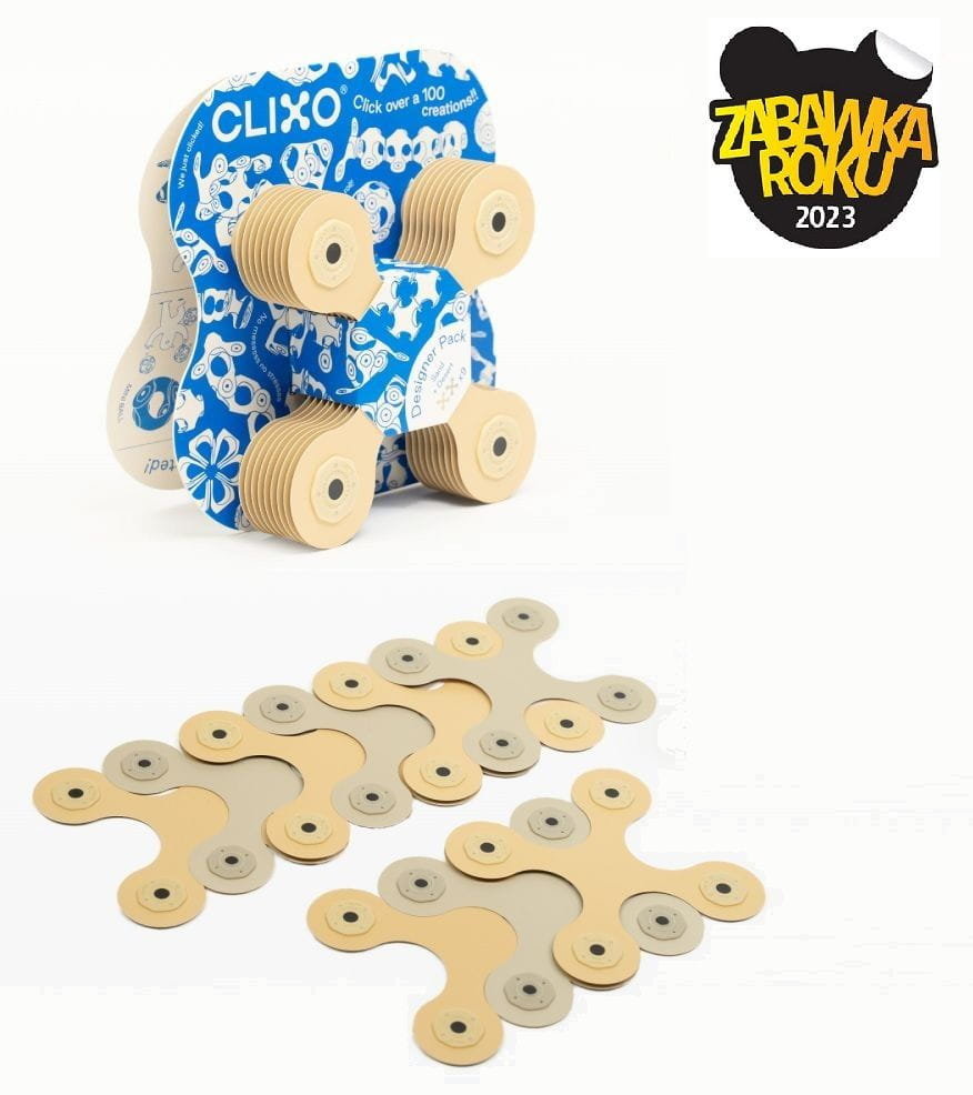 CLIXO KLOCKI MAGNETYCZNE DESIGNER PACK BEŻOWE