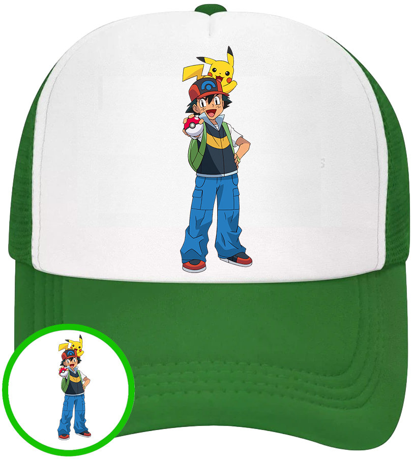 CZAPKA Z DASZKIEM POKEMON PIKACHU DLA DZIECI SIATKA