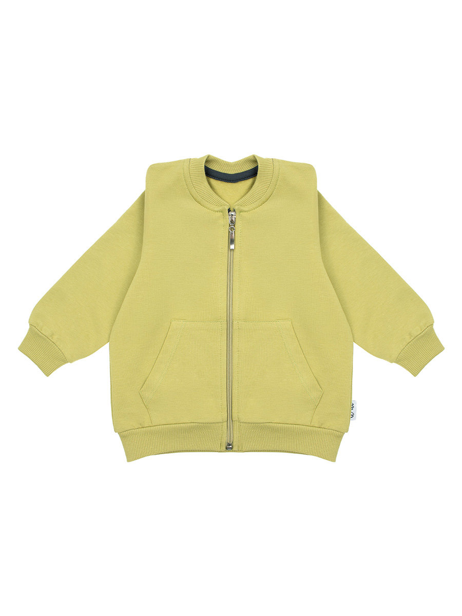 Chłopięca bluza bomberka ze stójką limonkowa Nicol,r.128
