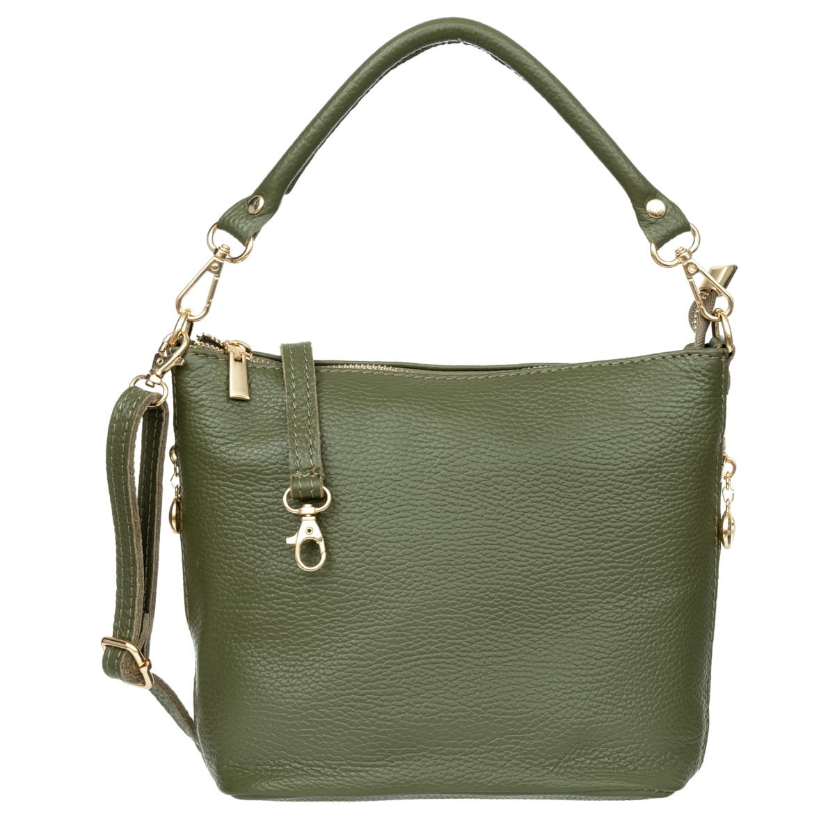 Mała Torebka Damska Skórzana Vezze Molla Oliwka