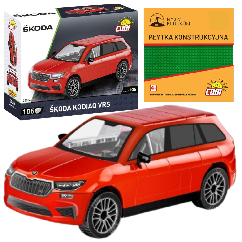 Klocki Cobi 24584 Samochód Skoda Kodiaq Vrs 105 el. + PŁYTKA