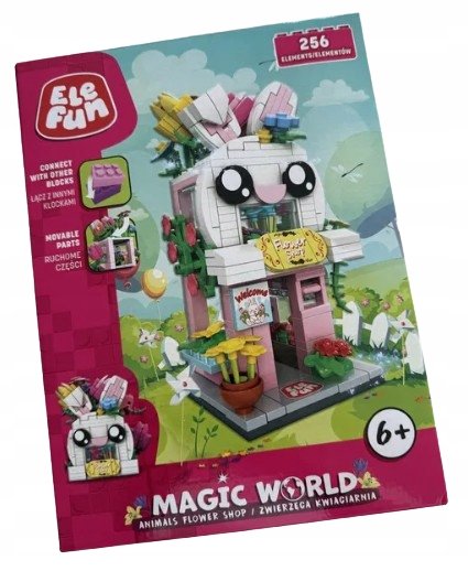 KLOCKI ELEFUN MAGIC WORLD - KWIACIARNIA 256 ELEM. D1553