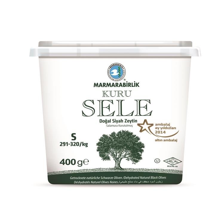 Black olives with stone dry S 400g MARMARABIRLIK