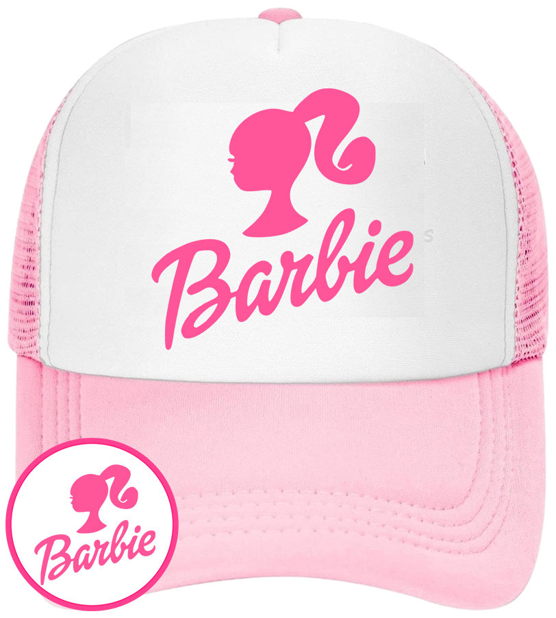 CZAPKA Z DASZKIEM BARBIE DLA DZIECI SIATKA RÓŻOWA BEJSBOLÓWKA