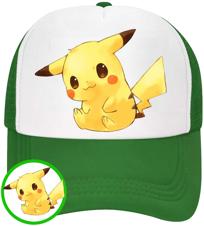 CZAPKA Z DASZKIEM POKEMON PIKACHU DLA DZIECI SIATKA