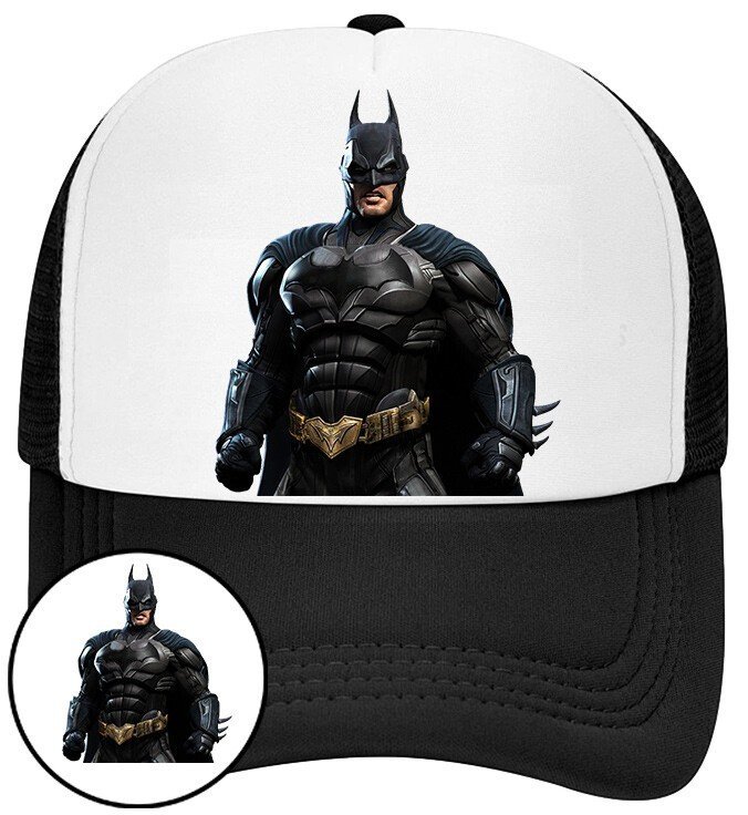 Czapka z Daszkiem Batman Czarna z Nadrukiem Na Lato Siatka Bejsbolówka