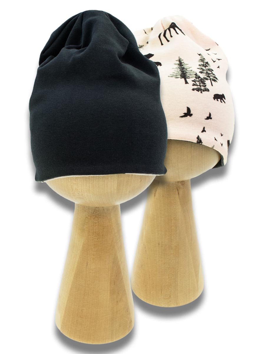 Dziecięca czapka dwustronna beżowa Nicol,r.56/62