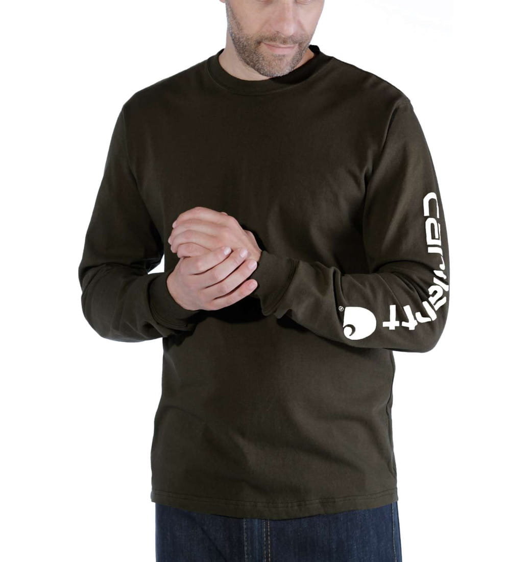 Koszulka Carhartt Logo Long Sleeve T-Shirt PEAT