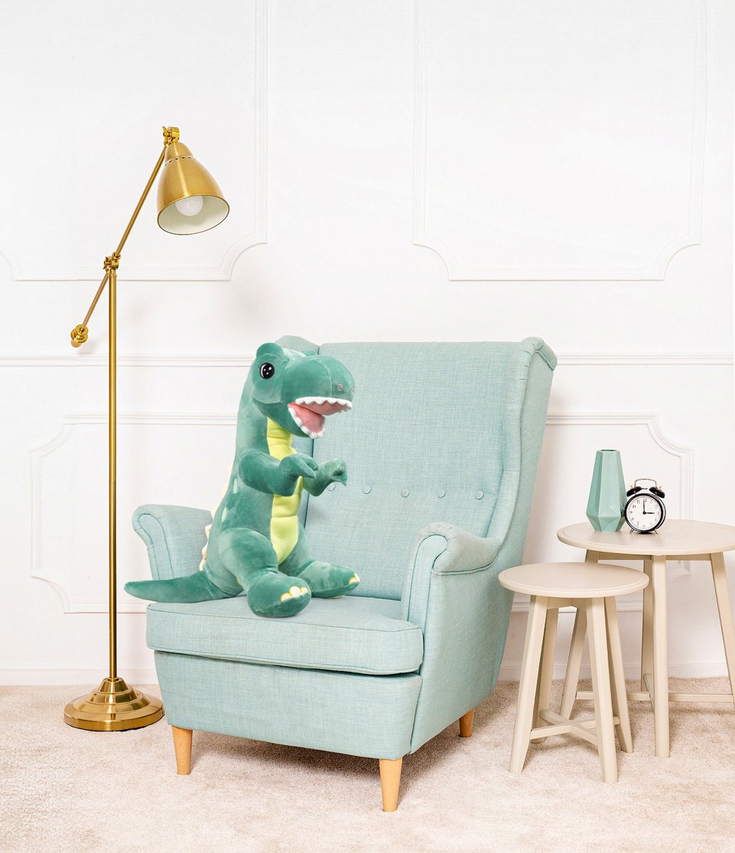 DUŻY WIELKI DINOZAUR HARRY PLUSZOWY PRZYTULANKA MIŚ 75CM CIEMNY ZIELONY