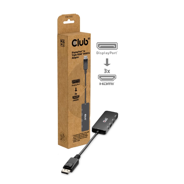 CLUB3D CSV-7330 huby i koncentratory DisplayPort CSV-7330