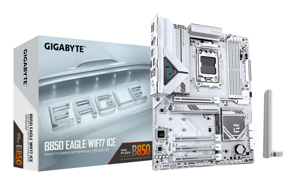 GIGABYTE B850 EAGLE WIFI7 ICE AMD B850 Gniazdo AM5 ATX B850 EAGLE WF7 ICE