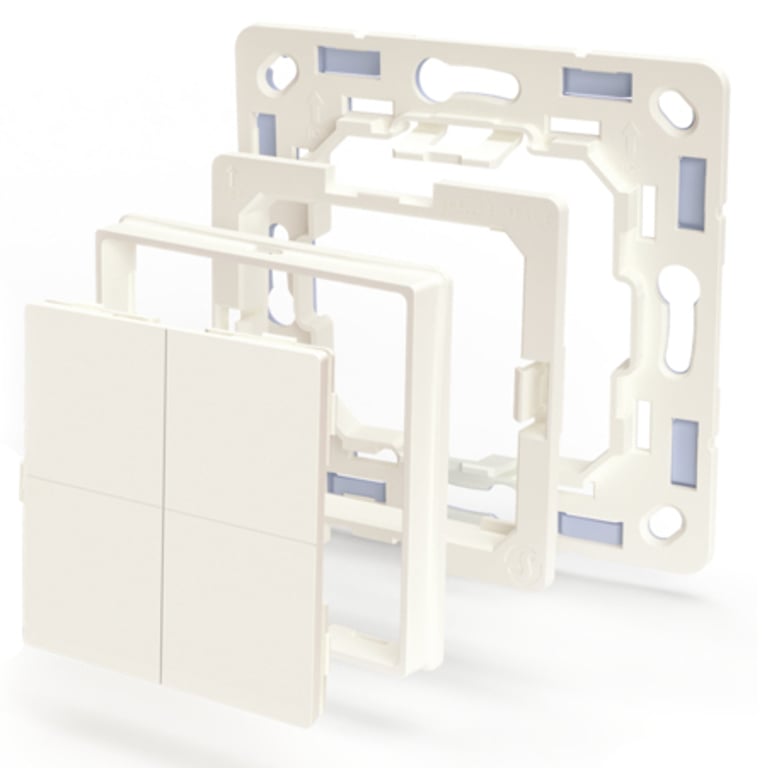 Shelly BLU Wall Switch 4 włącznik światła Plastik Kość słoniowa