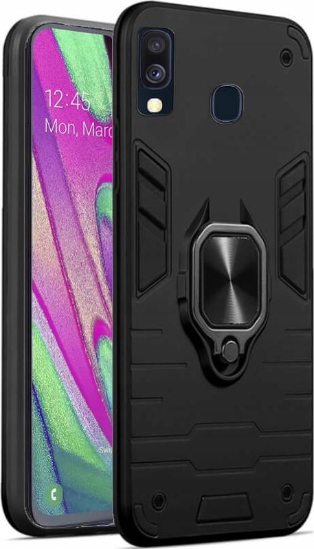 etumi Etui Pancerne Do Samsung Galaxy A40 Obudowa Ring Wzmocnione Hybrydowe Etui Ochronne Futerał Armor Pokrowiec Magnes Armr0003