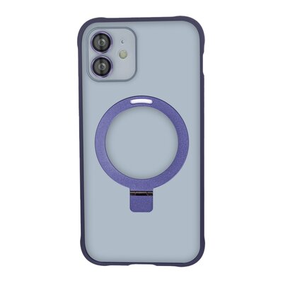 Etui TECTO SHIELD Ring Secure Mag do Apple iPhone 12 Przezroczysto-fioletowy