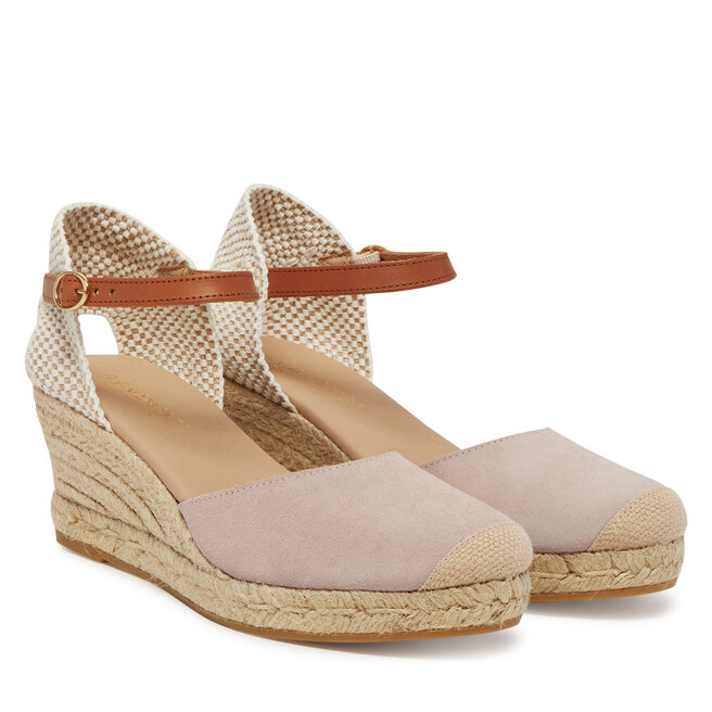 Espadryle Genuins Carina Velour G106385 Różowy