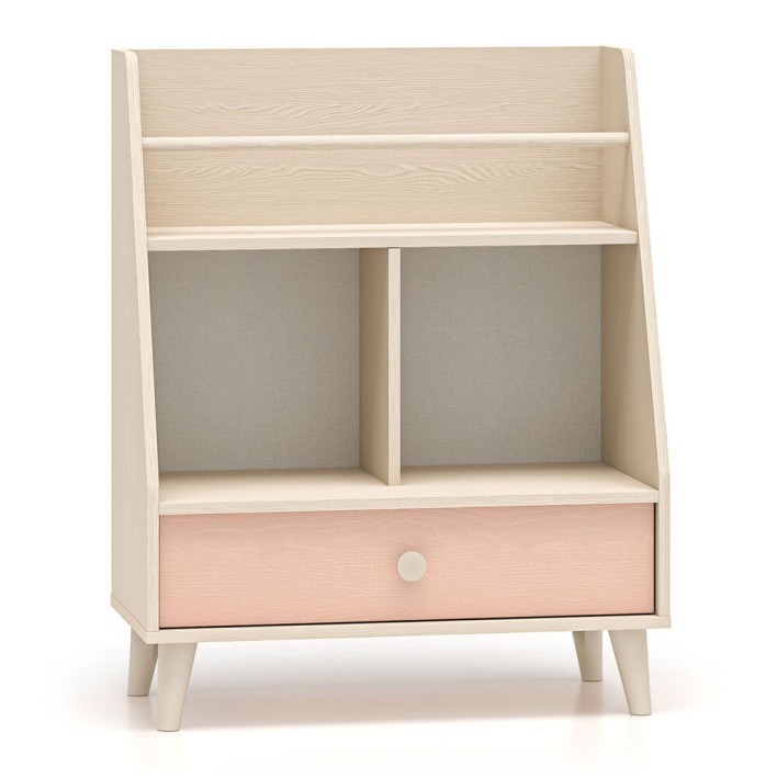 Regał młodzieżowy MEVEL 09 Różowy, piaskowy beż
