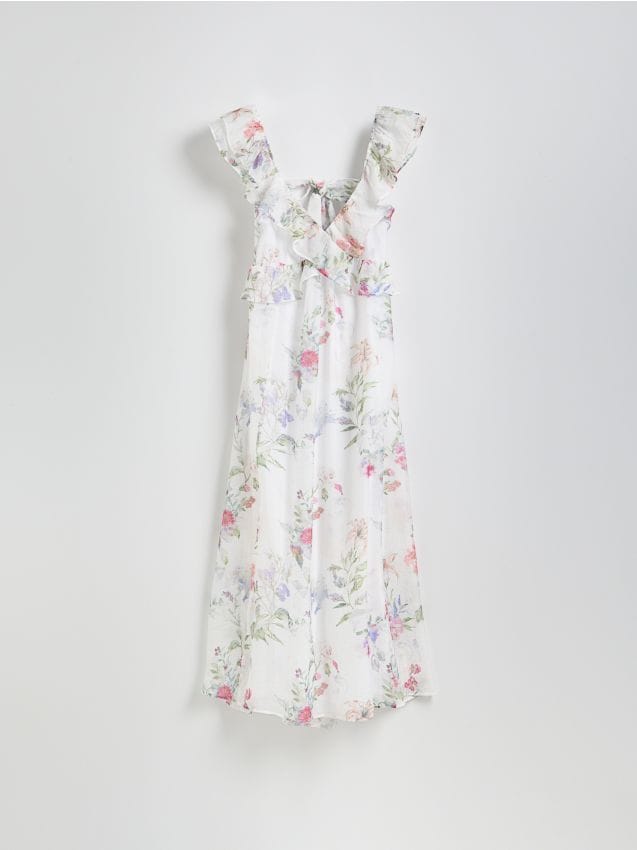 Reserved - Sukienka w kwiaty - wielobarwny