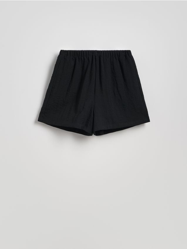 Reserved - Szorty z wiskozą - czarny