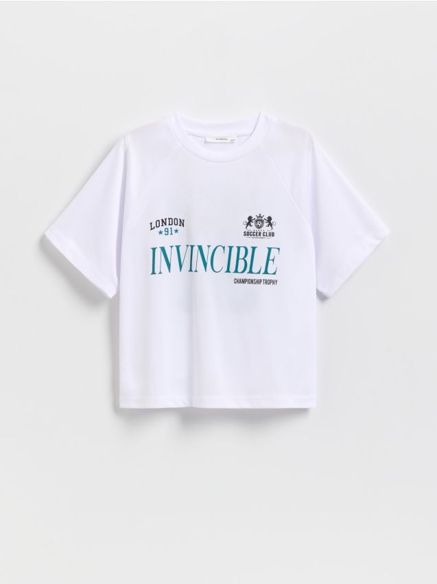 Reserved - T-shirt z nadrukiem - biały