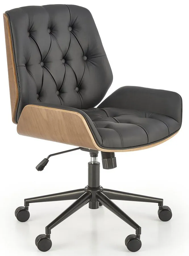 Nowoczesny czawrny gabinetowy fotel obrotowy F3-E81