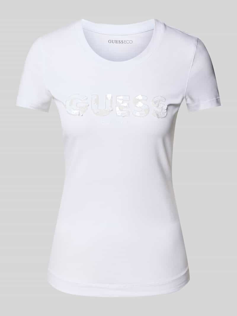 T-shirt z detalem z logo