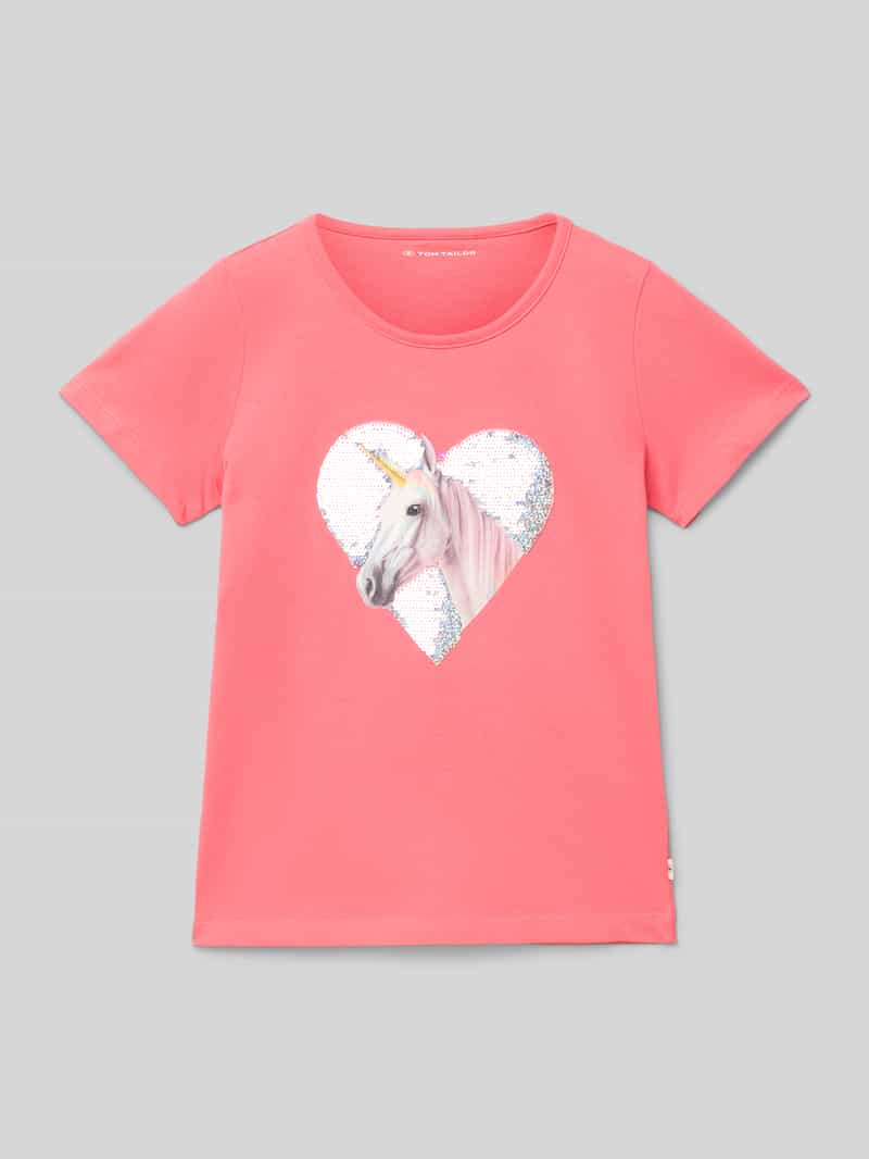 T-shirt o kroju regular fit z czystej bawełny