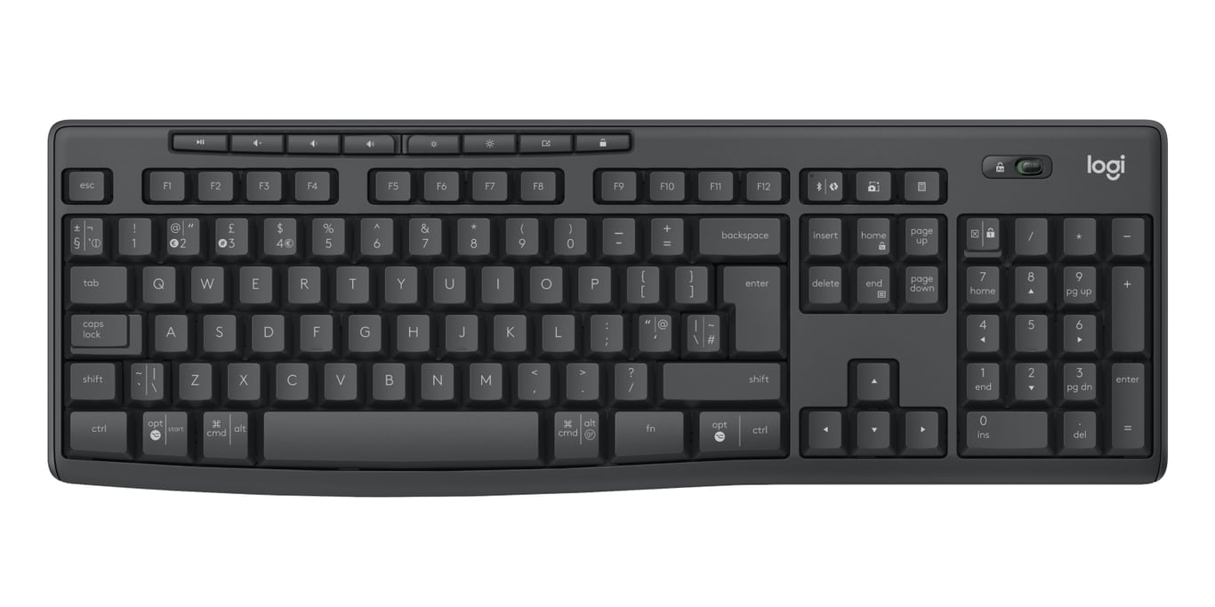 Logitech MK370 Combo for Business klawiatura Dołączona myszka RF Wireless + Bluetooth QWERTY UK międzynarodowy Grafitowy 920-012073