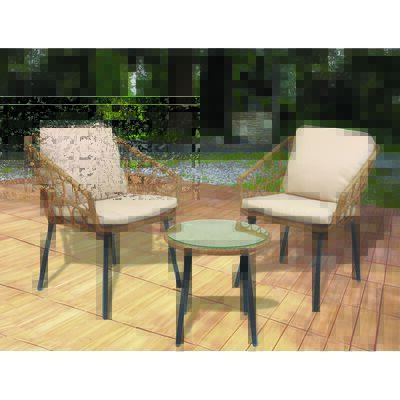 Zestaw ogrodowy Master Grill Party 2 fotele i stolik brązowo-czarny