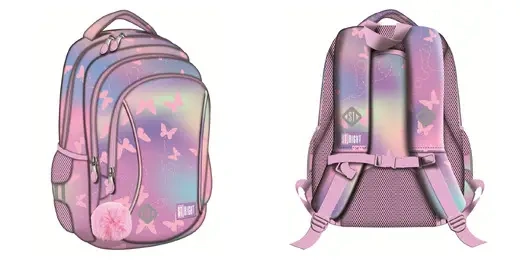 Plecak 3 komorowy 15 cali. Pink Butterflies