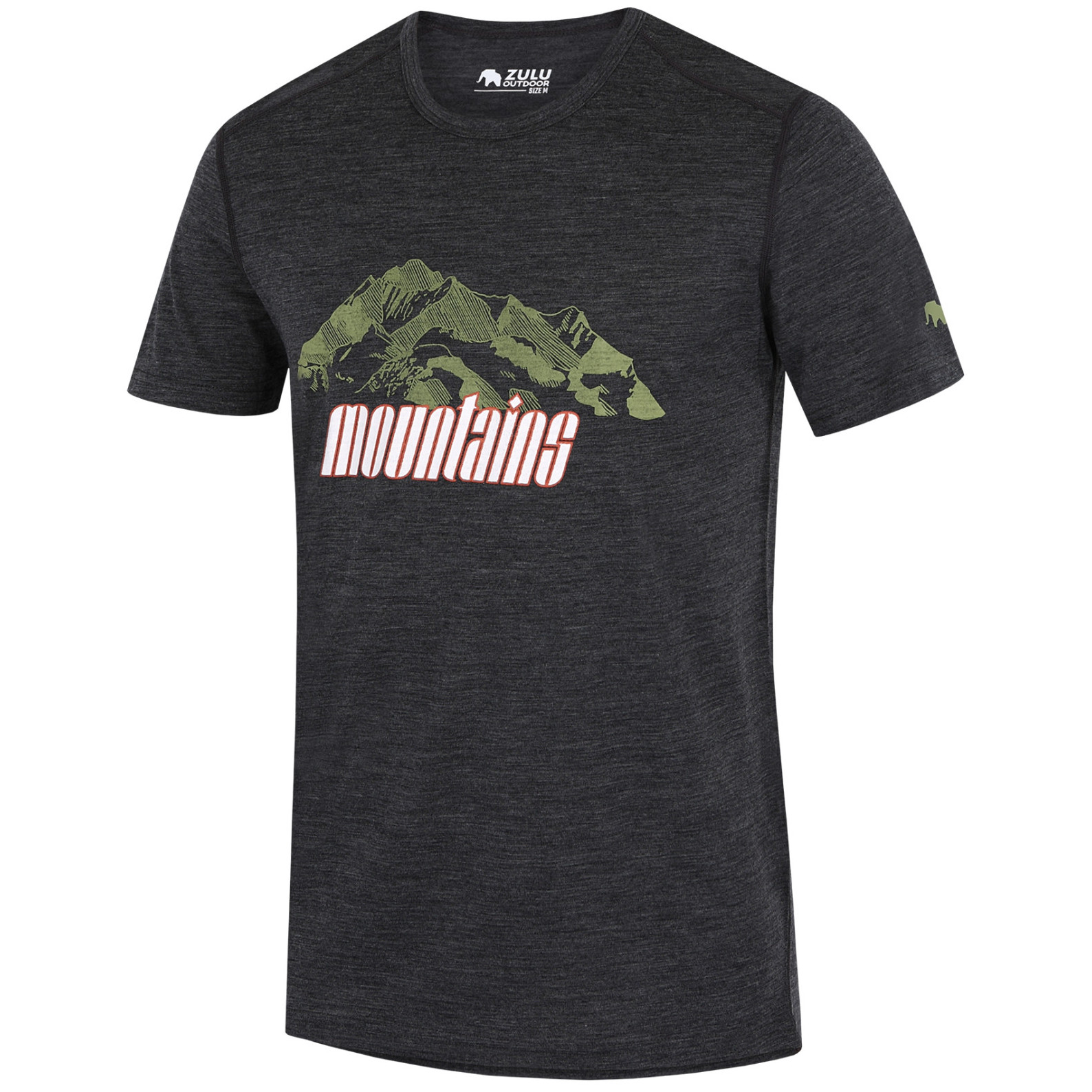 Koszulka męska Zulu Merino Mountains 160 Short Comfy Rozmiar: XL / Kolor: szary
