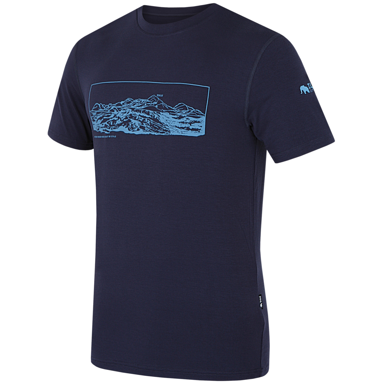 Koszulka męska Zulu Bambus Alpine 210 Short Rozmiar: M / Kolor: ciemnoniebieski