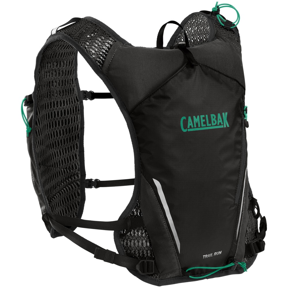 Kamizelka biegowa z dwoma bidonami Flask Camelbak Trail Run Vest czarny-turkus