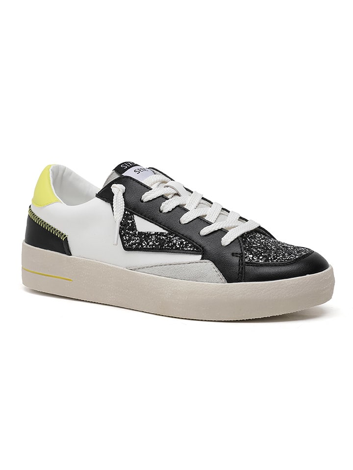 Sixth Sens Sneakersy w kolorze biało-czarnym