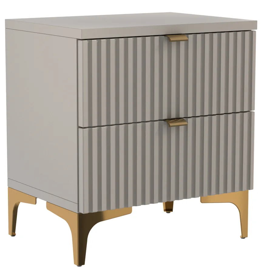 Beżowy stolik nocny na nóżkach D4-L50