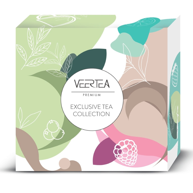 Kolekcja herbat Veertea zestaw 8 smaków - 200 kopert - Jasnozielona