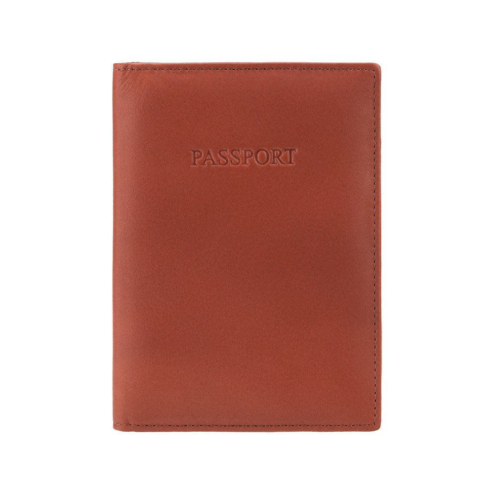 Skórzane etui na paszport Visconti V-2201 RFID - brązowy
