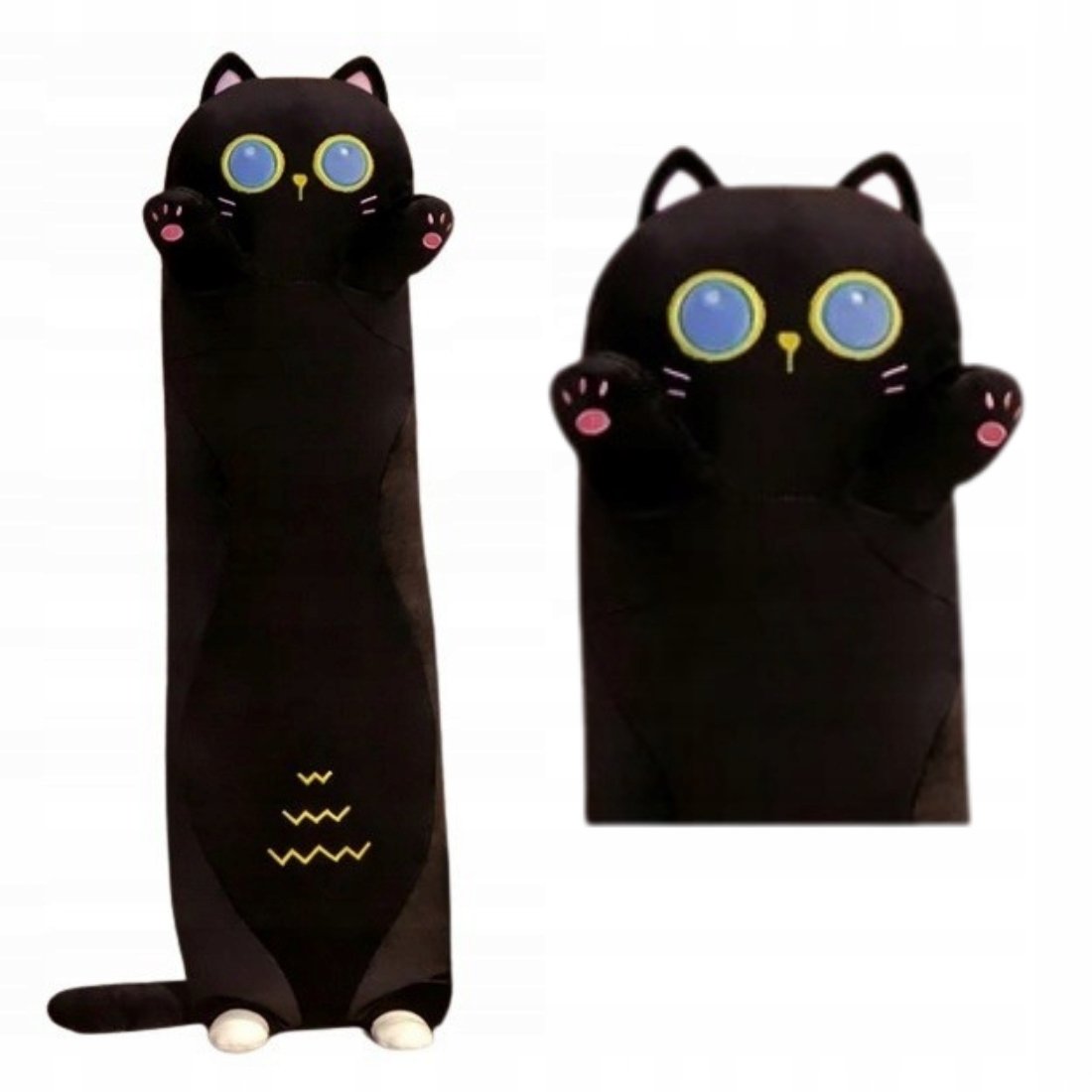 MASKOTKA DŁUGI KOT KOTEK PARÓWKA PLUSZAK PRZYTULANKA ZABAWKA PODUSZKA 90cm