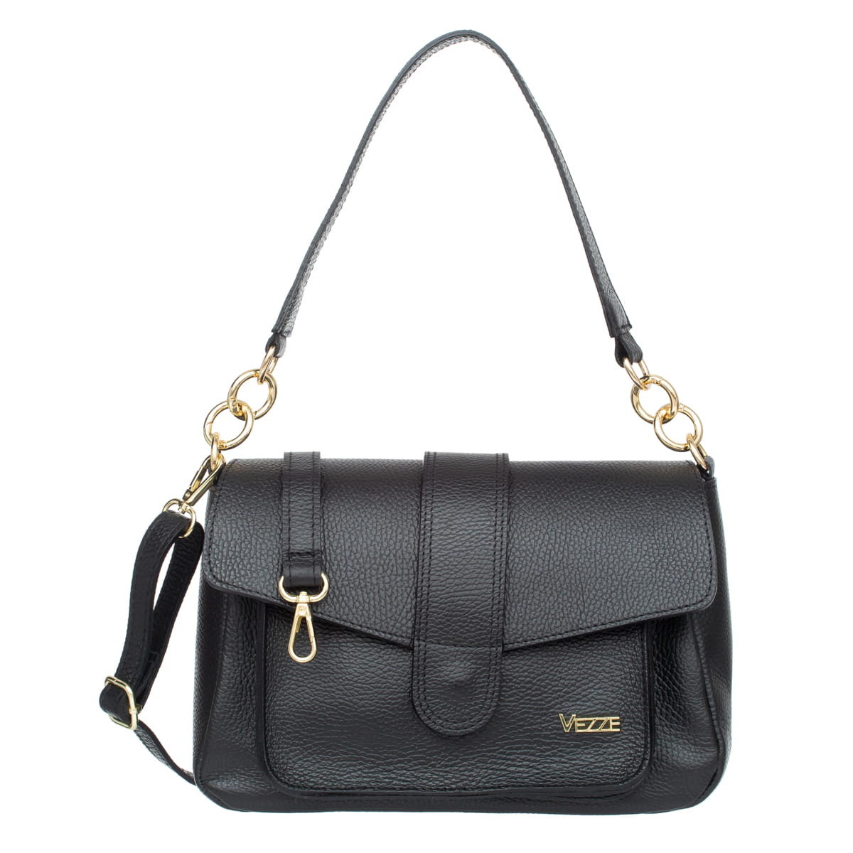 Torebka Skórzana Vezze Volta Czarna