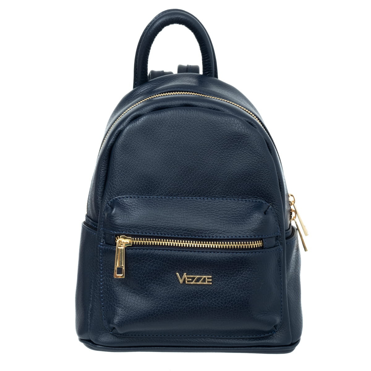 Plecak Skórzany Vezze Pulito Oro Granatowy