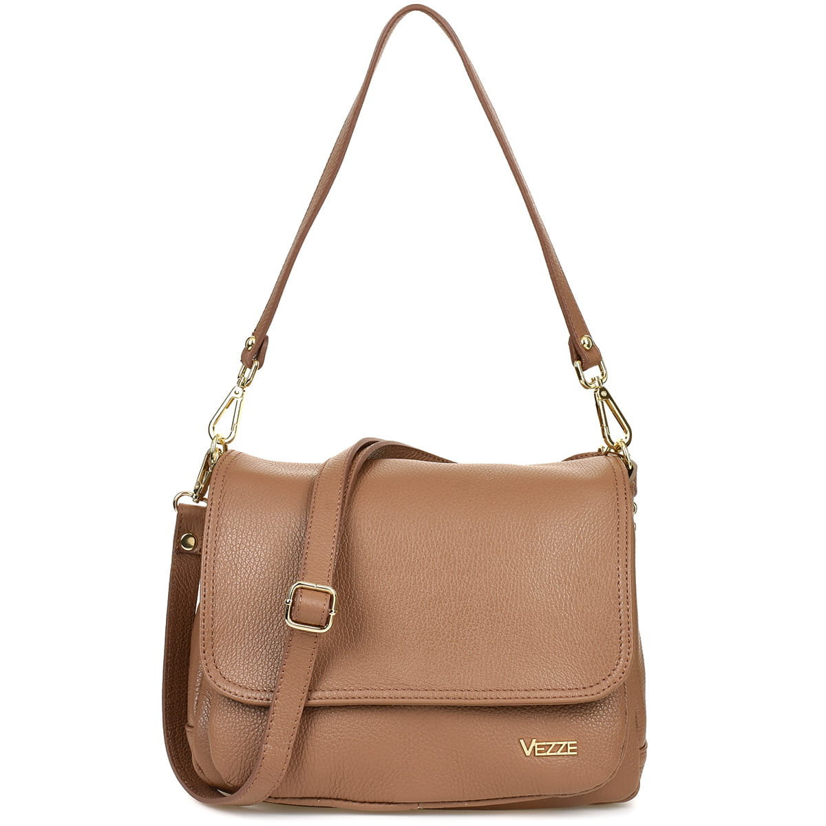 Torebka Skórzana Vezze Palmare Karmelowa