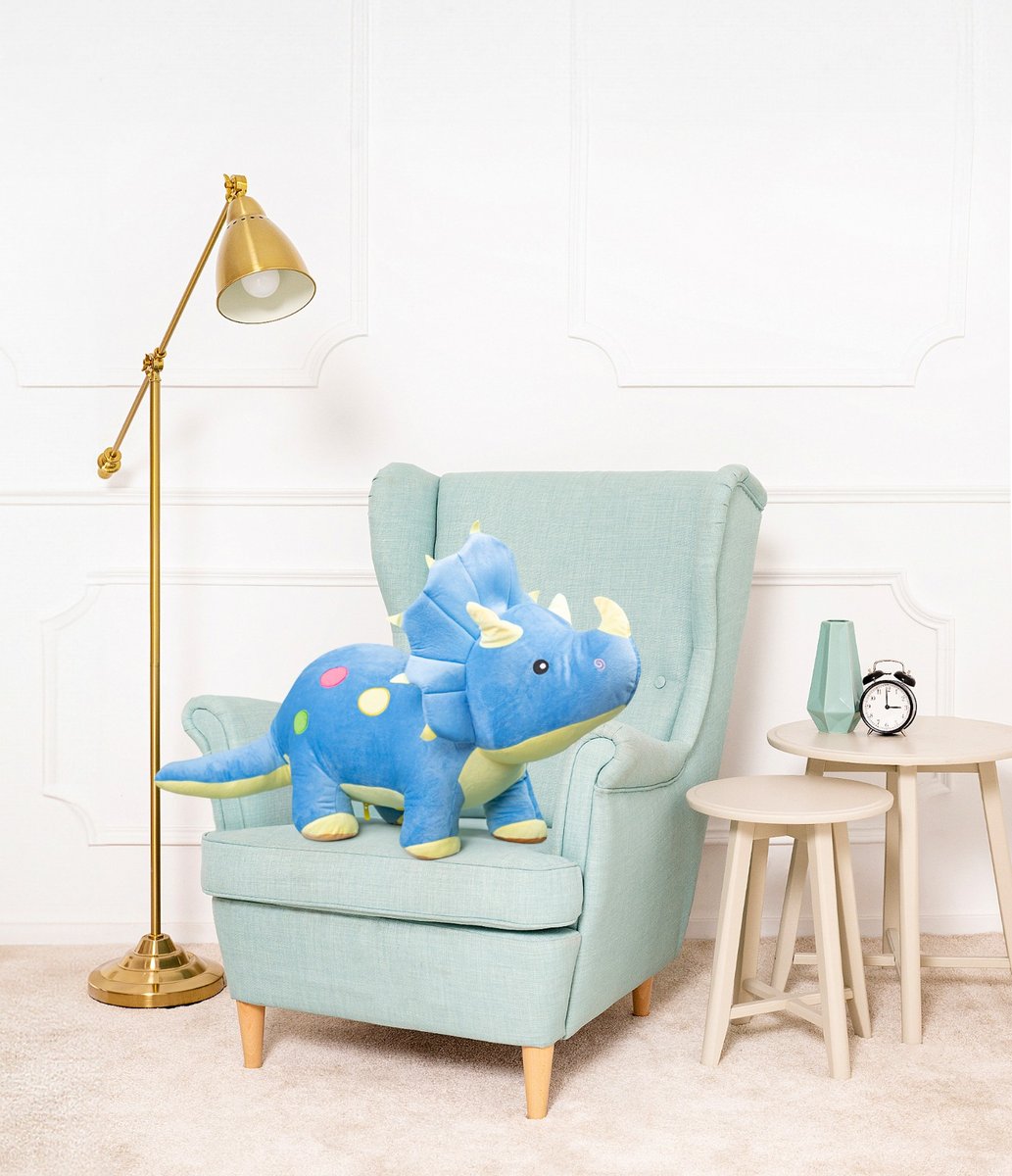 DUŻY WIELKI DINOZAUR ALEX PLUSZOWY PRZYTULANKA MIŚ MASKOTKA 100CM NIEBIESKI