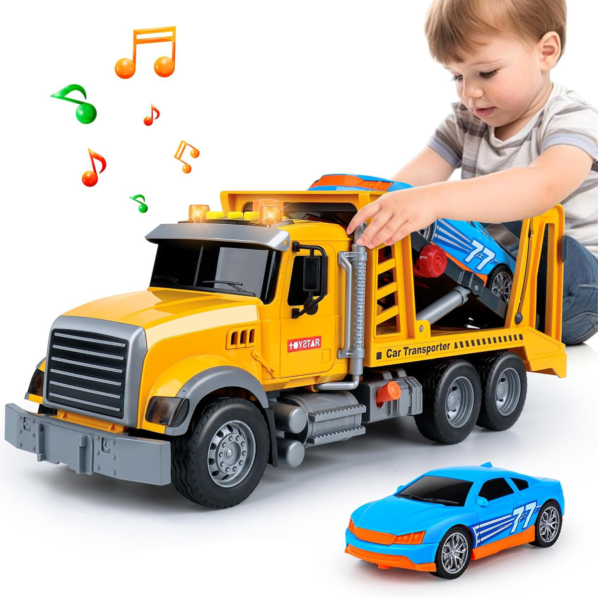 Ciężarówka Holownicza Laweta Multifunkcyjna Auto Z EFEKTAMI w Skali 1:12